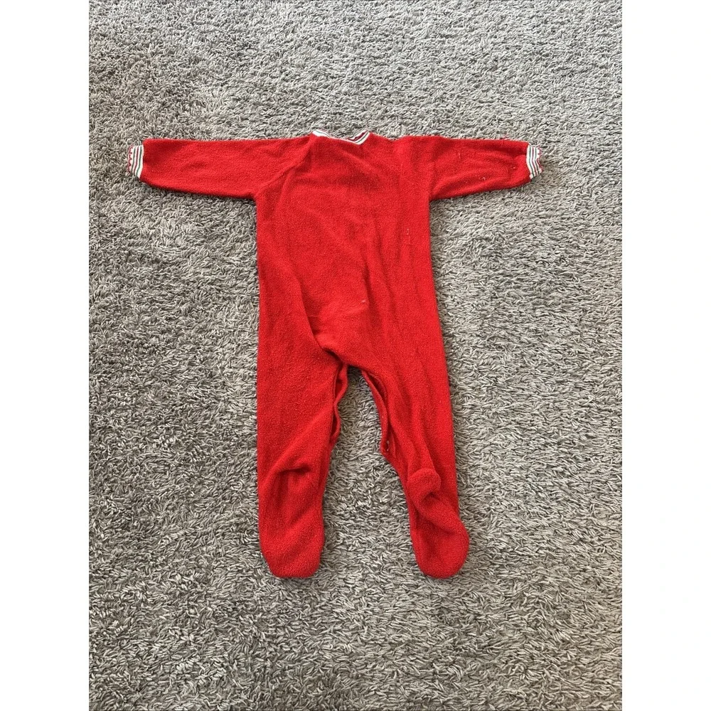 Vintage 80s‎ Alexis Terry Cloth Outfit Small 25-32 Lbs Baby Red Suit Christmas